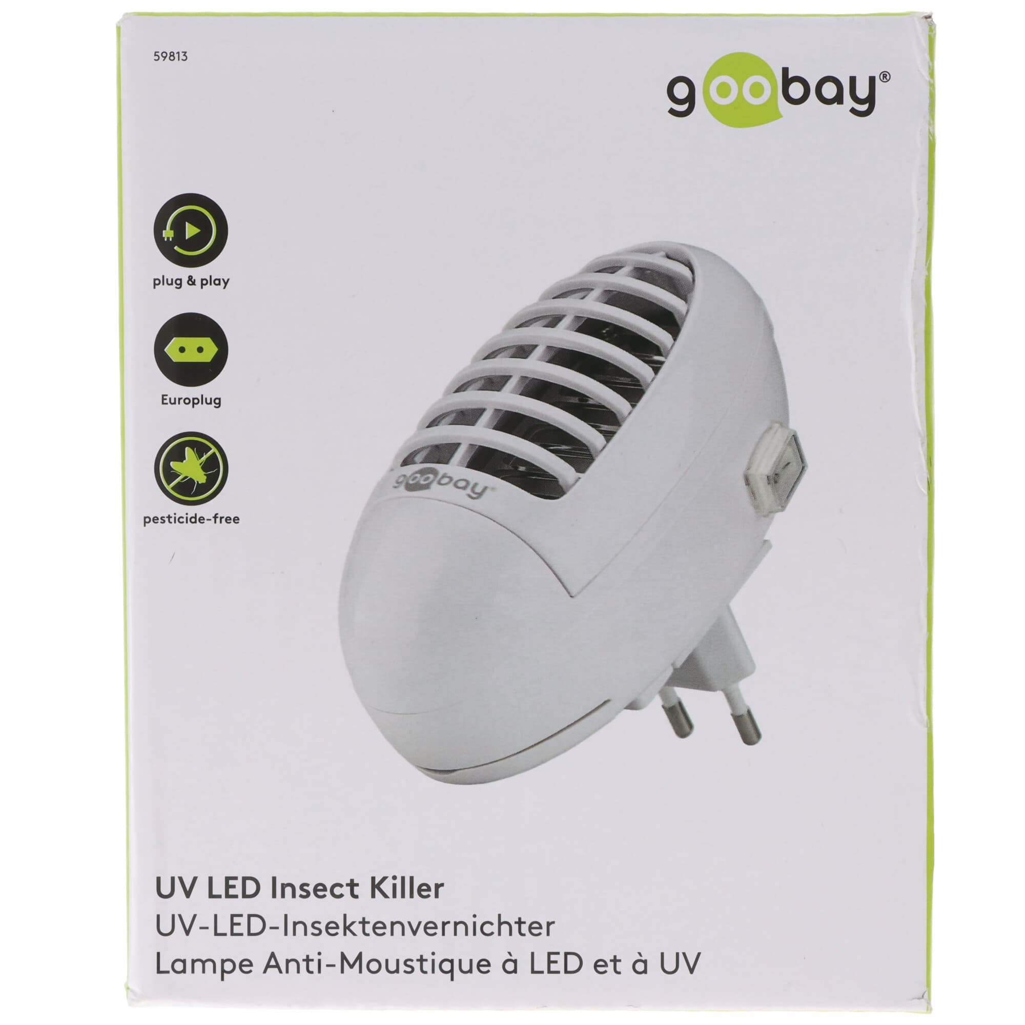 Tueur d'insectes UV-LED, la protection efficace contre les insectes gênants, en particulier les mouches des fruits