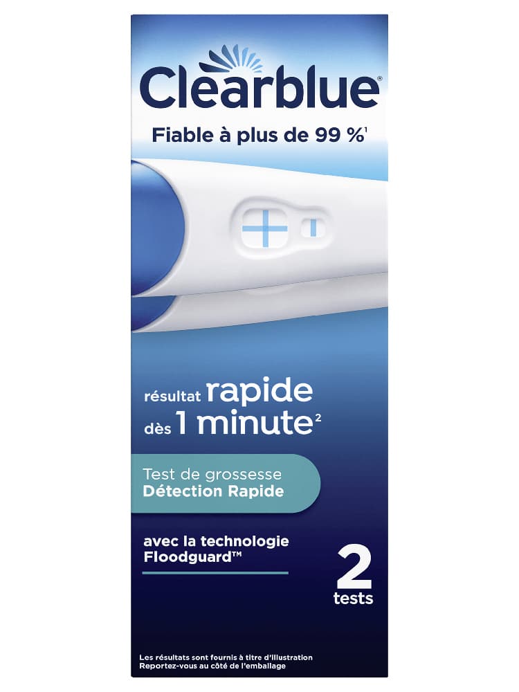 Clearblue Test de Grossesse Détection Rapide x2