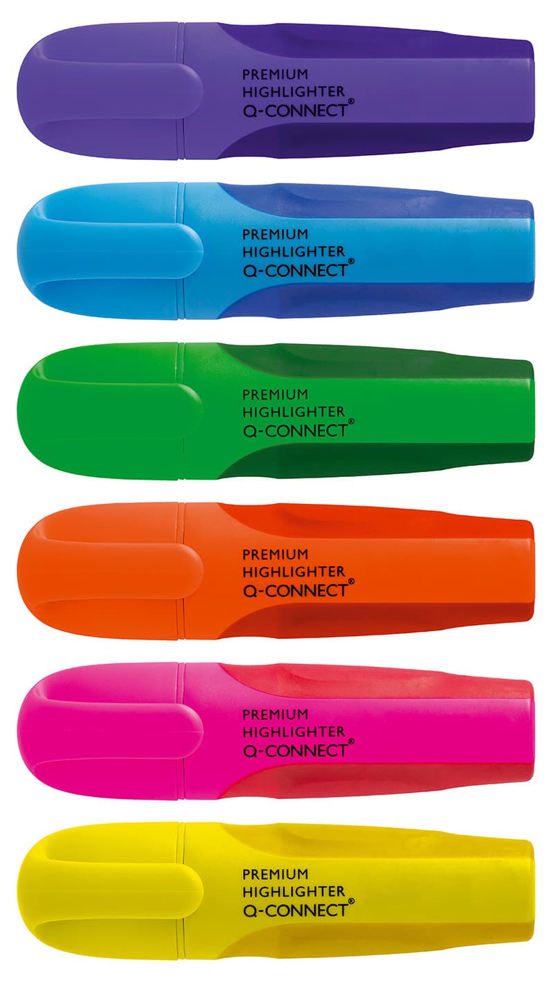Q-CONNECT Surligneur Premium, 2-5mm, 6 pièces, assorti